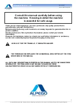 Preview for 3 page of Alpego SKAT K1 5-250 Use And Maintenance Manual