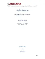 Alpha Antenna 6‐160 J‐Pole Sr User Manual preview