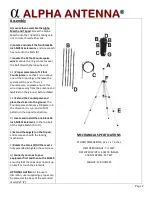 Предварительный просмотр 2 страницы Alpha Antenna Alpha DX EMCOMM Operating Manual