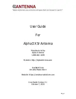 Alpha Antenna DX Sr User Manual preview