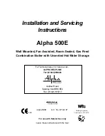 Предварительный просмотр 1 страницы Alpha Boilers Alpha 500E Installation And Servicing Instructions