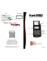 Alpha Card Services Nurit 8320 Quick Reference Manual preview