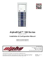 Предварительный просмотр 1 страницы Alpha Communications AlphaECall 100 Series Installation & Configuration Manual