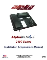 Alpha Communications AlphaRefuge 2400 Series Installatin & Operations Manual preview