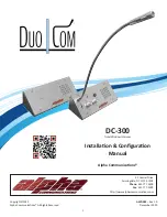 Предварительный просмотр 1 страницы Alpha Communications Duo Com DC-300 Installation & Configuration Manual