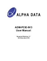 Alpha Data ADM-PCIE-9V3 User Manual preview