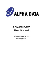 Alpha Data ADM-PCIE-9V5 User Manual preview