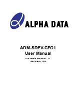 Alpha Data ADM-SDEV-CFG1 User Manual preview