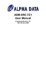 Предварительный просмотр 1 страницы Alpha Data ADM-XRC-7Z1 User Manual