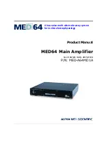 Alpha MED Scientific MED-A64MD1A Product Manual preview