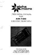 Предварительный просмотр 2 страницы Alpha Micro AM-100 Technical Manual