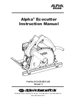 Alpha Professional Tools Ecocutter ECC-125 Instruction Manual preview