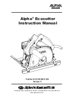 Предварительный просмотр 1 страницы Alpha Professional Tools Ecocutter ECC-125 Instruction Manual