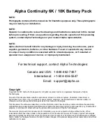 Предварительный просмотр 3 страницы Alpha Technologies Alpha Continuity 10K User Manual