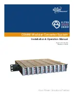 Alpha Technologies CSM46 Installation & Operation Manual предпросмотр