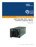 Preview for 1 page of Alpha Technologies CXDF 48-24Vdc/2kW Installation & Operation Manual