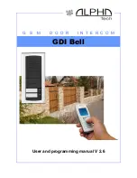 Предварительный просмотр 1 страницы Alpha Technologies GDI Bell User And Programming Manual