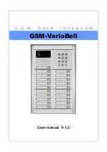 Предварительный просмотр 1 страницы Alpha Technologies GSM-VarioBell User Manual