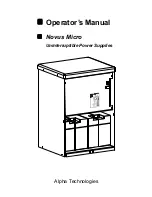 Preview for 3 page of Alpha Technologies Novus Micro Operator'S Manual