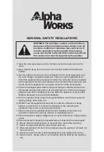 Предварительный просмотр 2 страницы ALPHA WORKS GUR032 User Manual