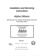 Alpha 240eco Installation And Servicing Instructions preview