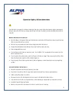 Preview for 8 page of Alpha ALPHA EV 2+2 Owner'S/Operator'S Manual