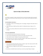 Preview for 9 page of Alpha ALPHA EV 2+2 Owner'S/Operator'S Manual