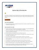 Preview for 10 page of Alpha ALPHA EV 2+2 Owner'S/Operator'S Manual