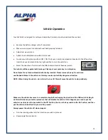 Preview for 15 page of Alpha ALPHA EV 2+2 Owner'S/Operator'S Manual