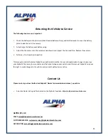 Preview for 29 page of Alpha ALPHA EV 2+2 Owner'S/Operator'S Manual