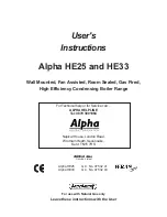 Alpha Alpha HE25 User Instructions preview