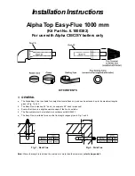 Alpha Alpha Top Easy-Flue 1000 mm Installation Instructions Manual предпросмотр