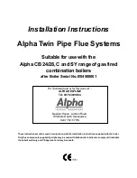 Alpha Alpha Twin Pipe Flue Systems Installation Instructions Manual предпросмотр