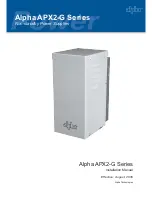 Alpha APX2-G Series Installation Manual предпросмотр