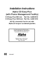 Preview for 1 page of Alpha CD Easy-Flue Series Installation Instructions Manual