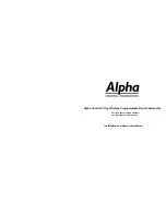 Alpha Comfort 3.022141 Installation And User Instructions Manual preview