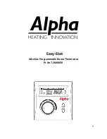 Предварительный просмотр 1 страницы Alpha Easy-Stat 7.2000050 Instructions Manual