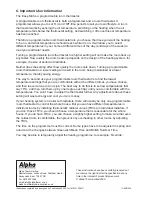 Preview for 8 page of Alpha EASY-STAT2 User Manual