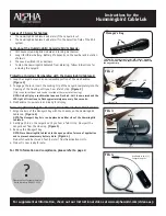 Предварительный просмотр 2 страницы Alpha Hummingbird CableLok Instructions