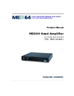 Предварительный просмотр 1 страницы Alpha MED-A64HE1 Product Manual