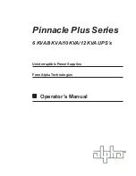 Alpha Pinnacle Plus Series Operator'S Manual preview