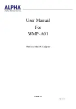 Preview for 1 page of Alpha WMP-A01 User Manual