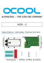 Preview for 1 page of Alphacool HDX - 3 Quick Start Manual