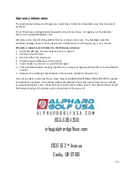 Preview for 18 page of Alphard Golf USA eWheels Club Booster Owner'S Manual