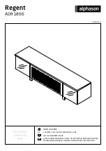 Alphason Regent ADR 1800 Manual preview