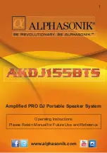 Alphasonik AKDJ155BTS Operating Instructions Manual предпросмотр