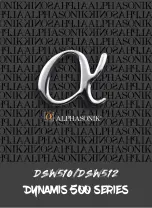 Alphasonik DYNAMIS 500 Series Manual preview