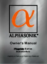 Alphasonik Flagship Series Owner'S Manual preview