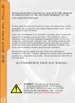 Preview for 2 page of Alphasonik TREIS 300 Series Manual