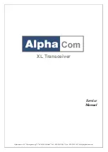 alphatronics AlphaCom XL Service Manual предпросмотр